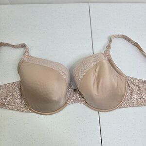 Le Mystere Safari Bra 40E Beige Nude Tan Animal Print Wire Padded Plunge Tshirt